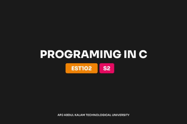 Programing in C